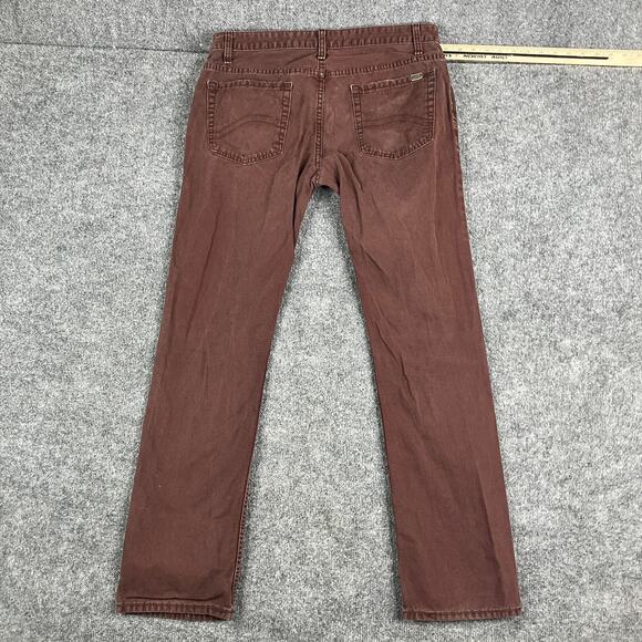 Jeans Womens Size 34x34 Brown Straight Leg Stretch Casual Colored Denim - Picture 9 of 11